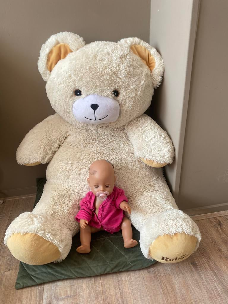 Grote Robijn knuffelbeer - 80 cm - Zacht en vlekvrij, Overige merken, Overige karakters, Beer, Ophalen of Verzenden