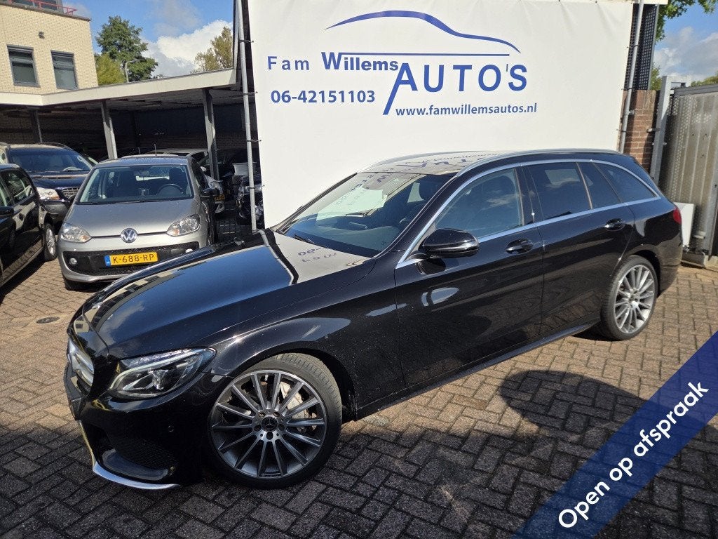 Mercedes-Benz C-Klasse C220 D 4 matic Leder (bj 2018), Auto's, Automaat, Achterwielaandrijving, Zwart, Leder