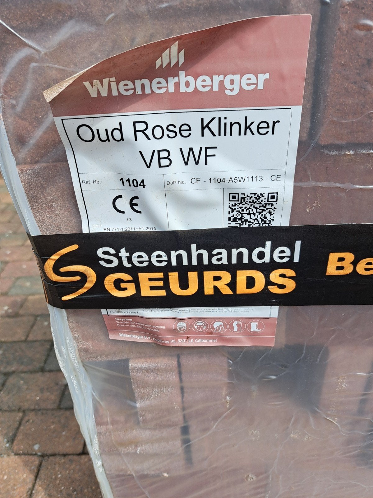 Wienerberger Oud Rose Klinker VB WF - Nieuw, Doe-het-zelf en Verbouw, Metselstenen, Ophalen, Nieuw, Overige typen