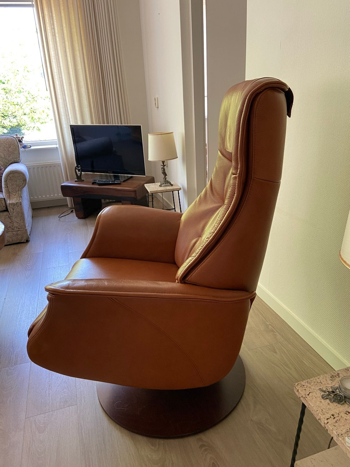 Leren Twice Relaxfauteuil - Comfortabel en Stijlvol, Ophalen, Gebruikt, Leer, 75 tot 100 cm