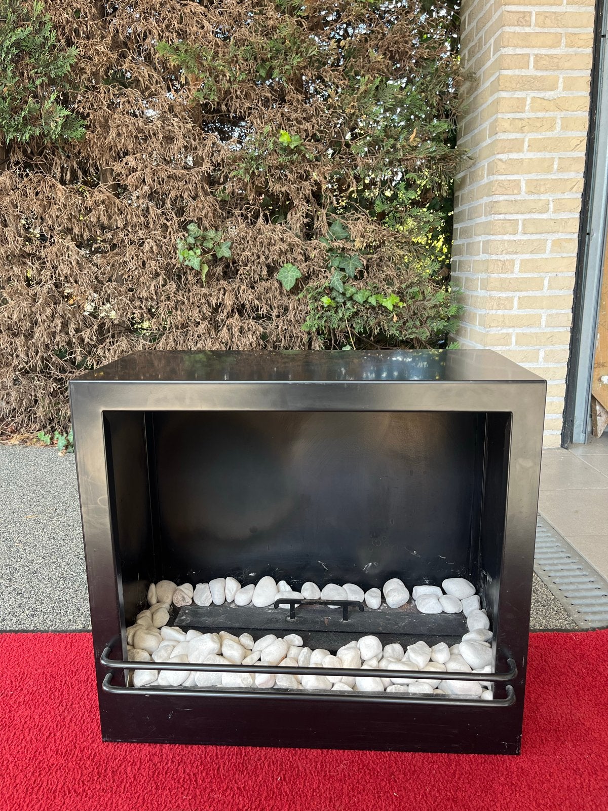 Compacte haard met stenen - 52x58x28 cm, Ophalen, Gebruikt, Vrijstaande haard, Overige soorten