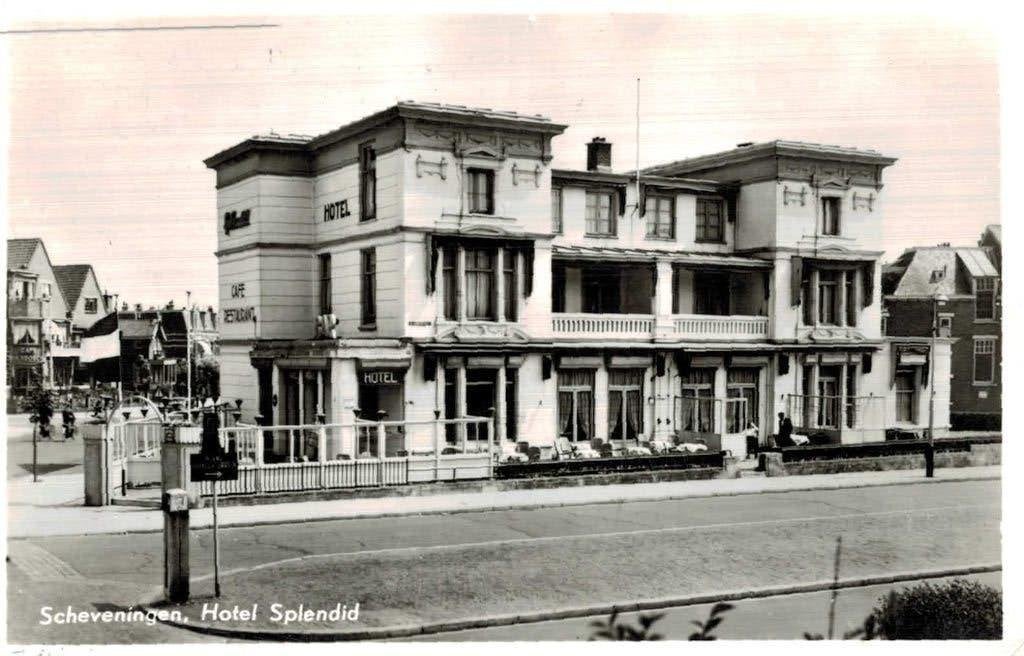 Oude Ansichtkaart Scheveningen Hotel Splendid, Ophalen of Verzenden, 1940 tot 1960, Gelopen, Zuid-Holland