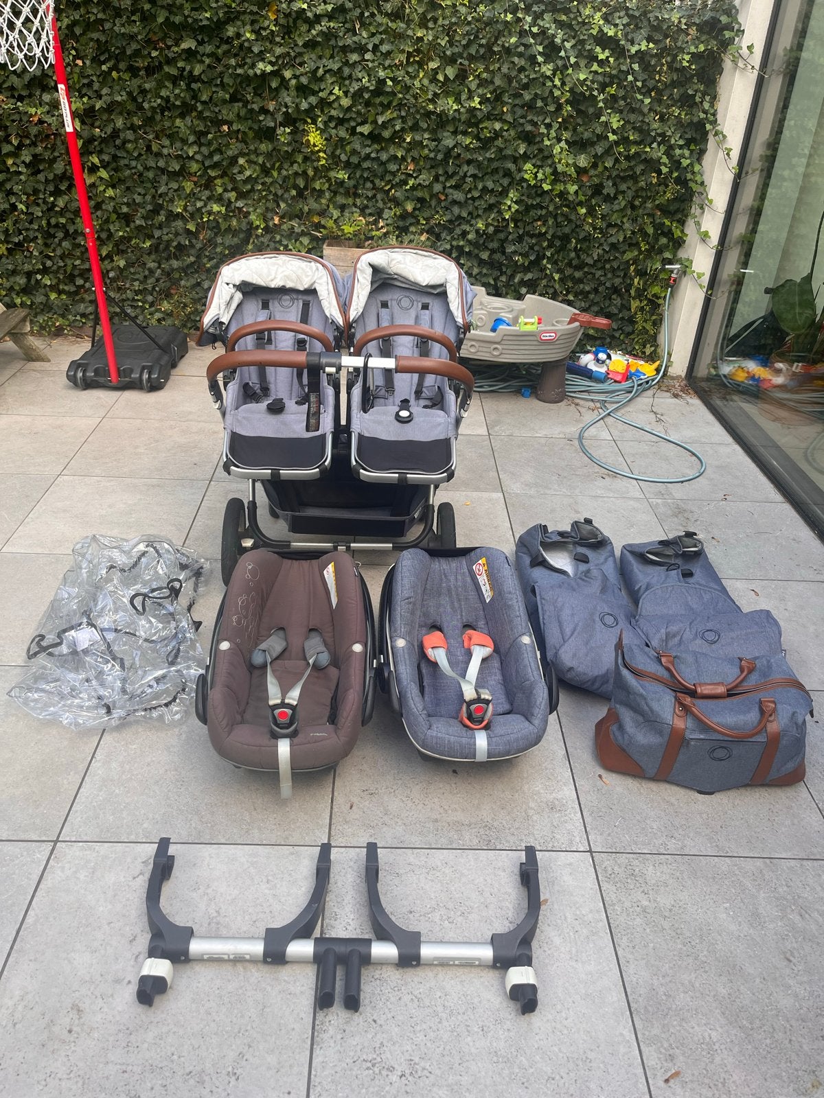 Bugaboo Donkey Duo 5 Complete Set met Maxi-Cosi's, Ophalen, Gebruikt, Combiwagen, Duowagen