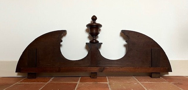 Groot Frans antiek eikenhouten fronton hoofdbord hoofdeinde, Ophalen