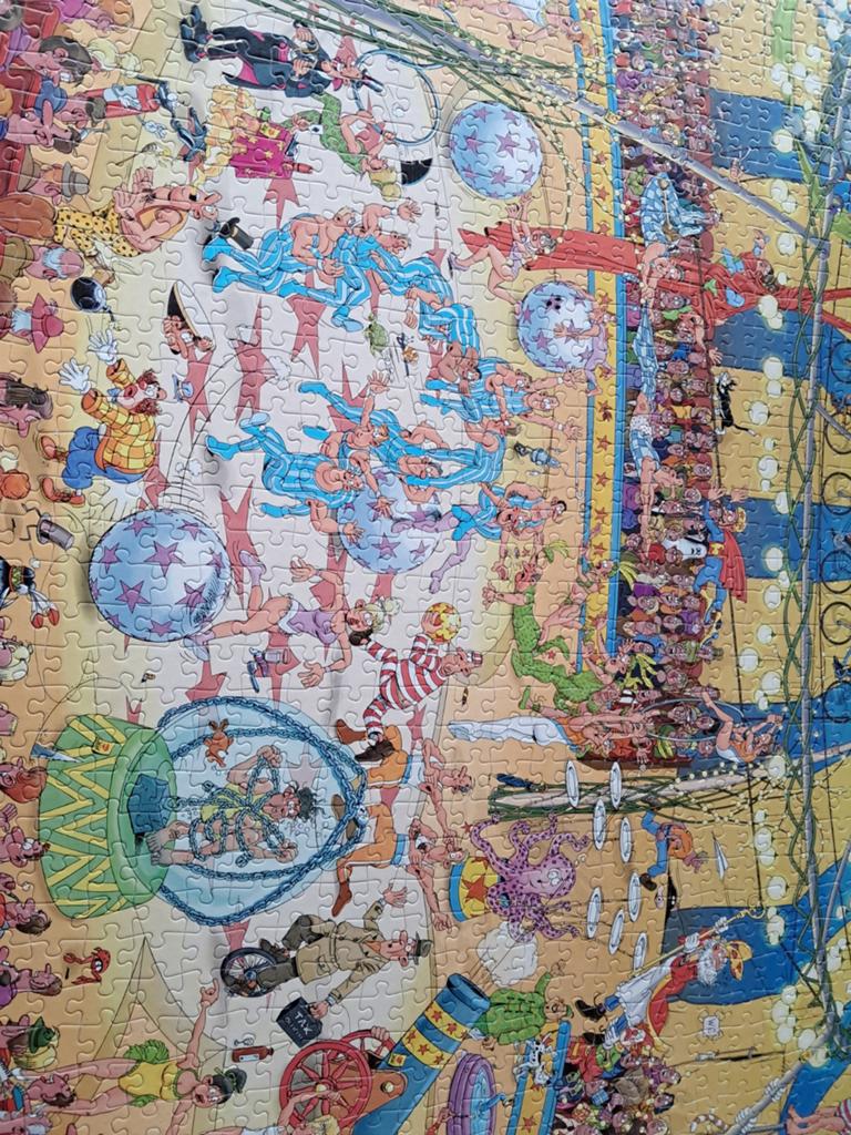 Jan van Haasteren puzzel 950 stukjes - The Acrobat Circus, Ophalen of Verzenden, 500 t/m 1500 stukjes, Gebruikt, Legpuzzel