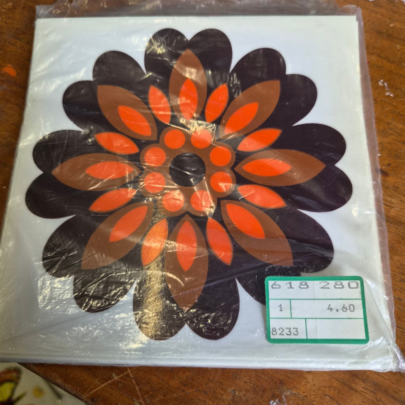 Originele JUGENSTIL / RETRO Tegelstickers Jaren '70    21x, Ophalen of Verzenden