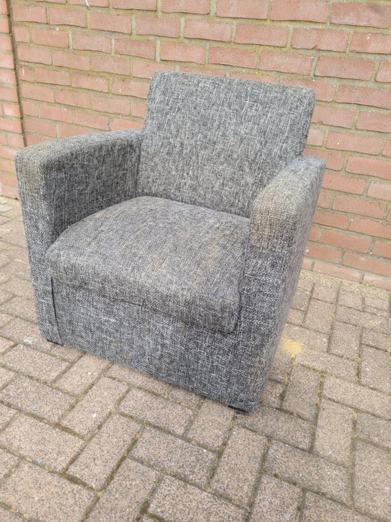 Comfortabele grijze fauteuil - Gebruikt, Ophalen, Gebruikt, 75 tot 100 cm, 75 tot 100 cm