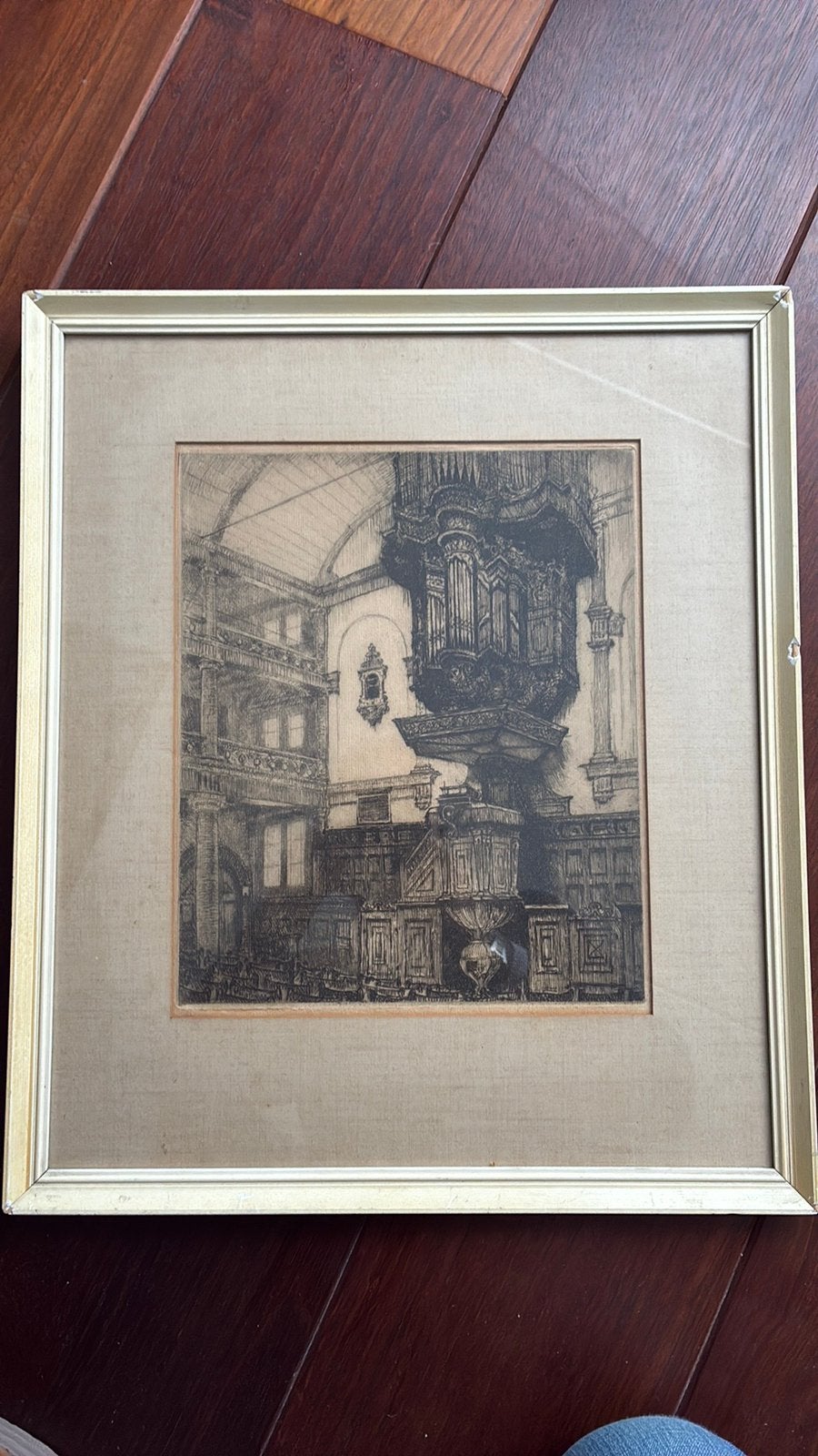 Jan Poortenaar Ets de Rode hoed Amsterdam, Antiek en Kunst, Ophalen of Verzenden