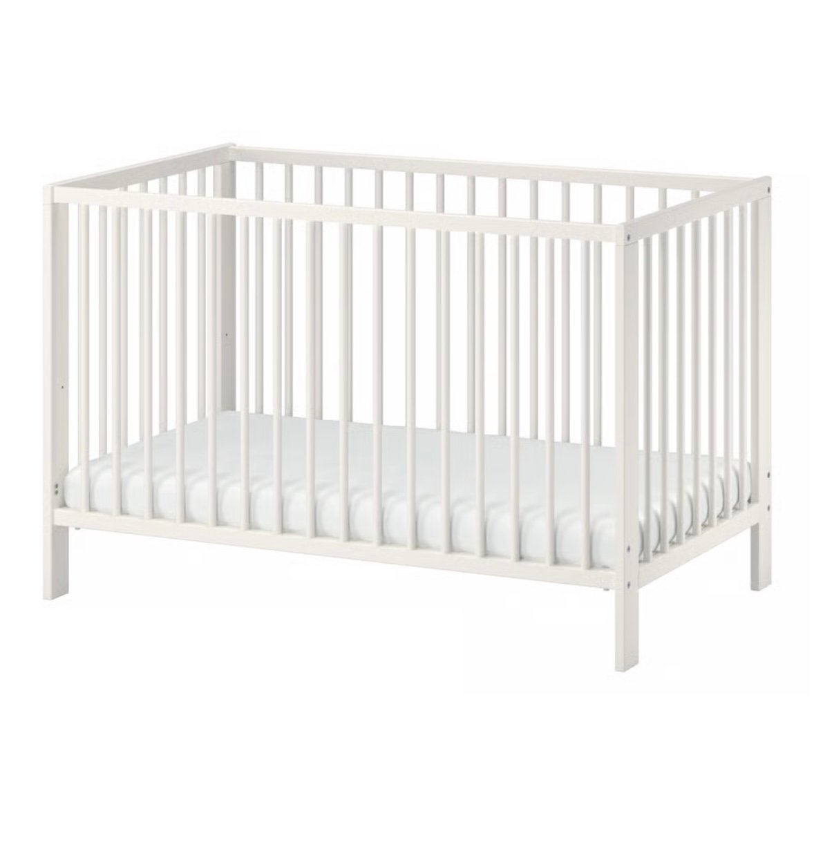 IKEA GULLIVER babybed / ledikant – wit – verstelbare bodem, Ophalen, Zo goed als nieuw, Ledikant