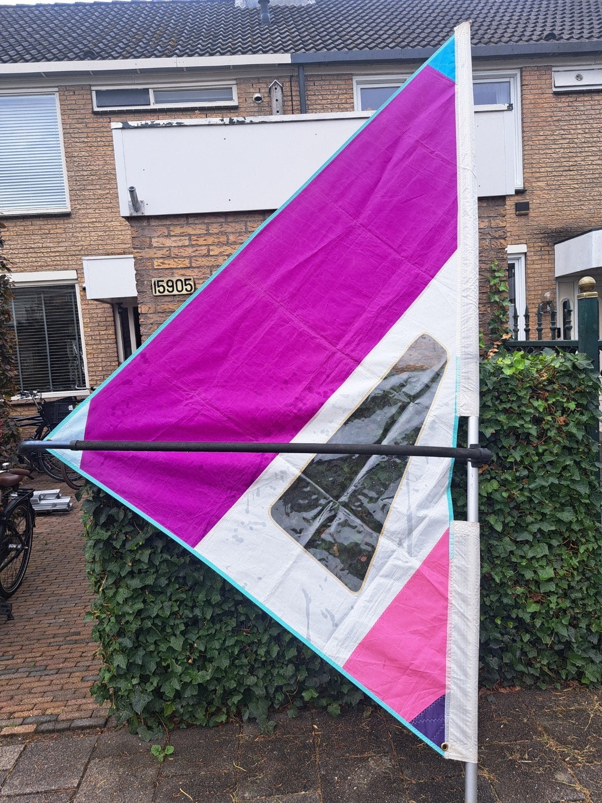 Kinder surfzeil met mast en giek - 302x160 cm, Ophalen of Verzenden