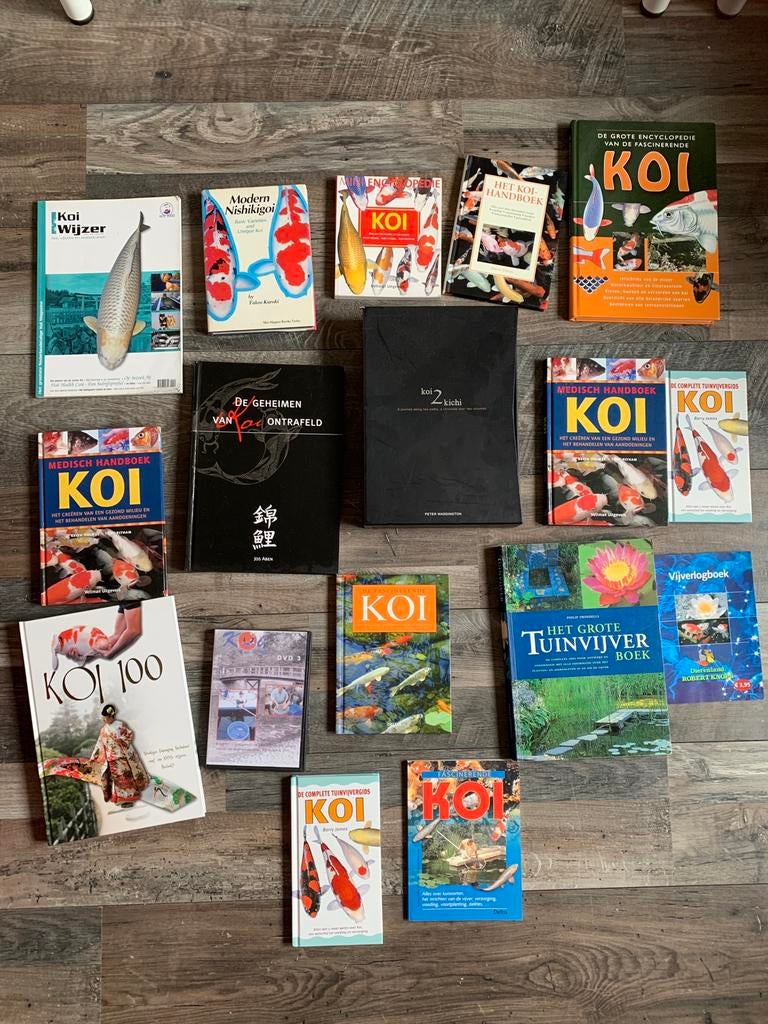 17 koi karper boeken, Boeken, Partijen en Verzamelingen, Gelezen, Sport, Hobby en Vrije tijd, Ophalen of Verzenden