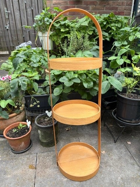 Badkamerrek houten badrek etagere 3 laags Wireworks Caddy, Ophalen, Minder dan 50 cm, Gebruikt, Overige typen