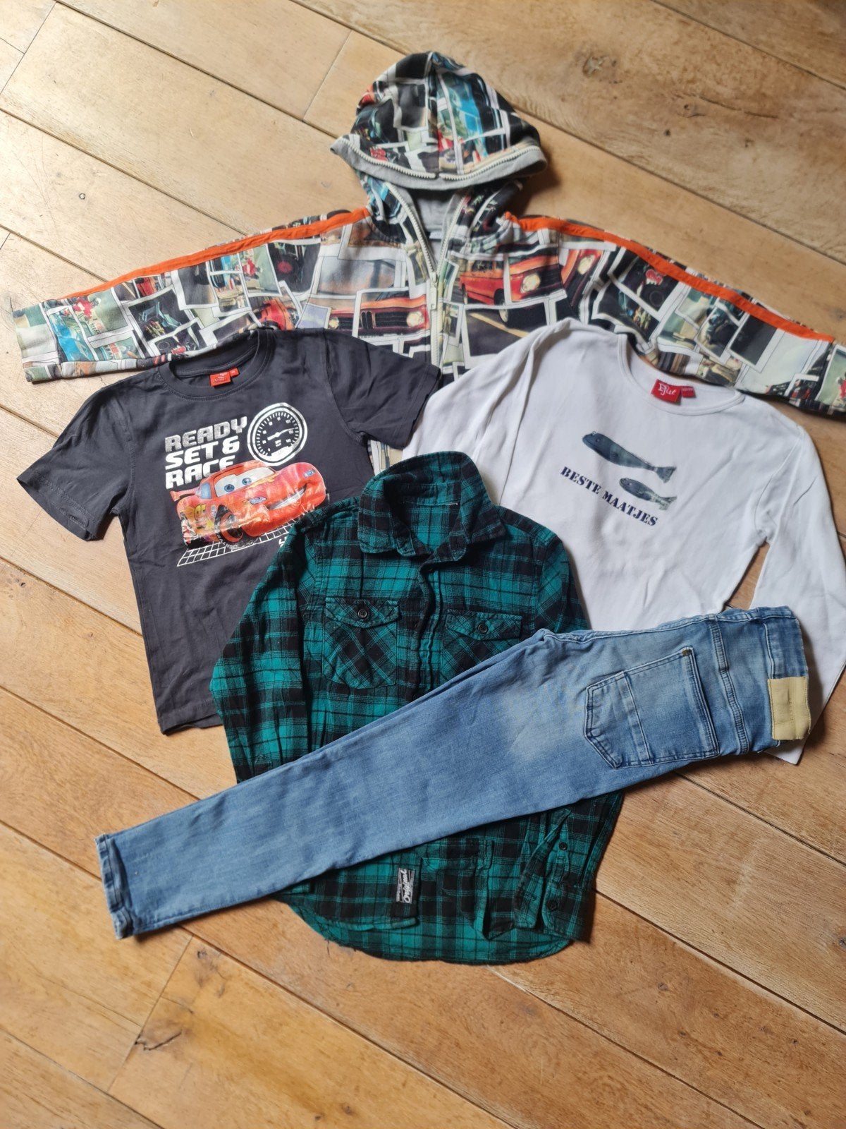 Jongens kledingpakket maat 128 (5 stuks), Ophalen of Verzenden, Gebruikt, Jongen