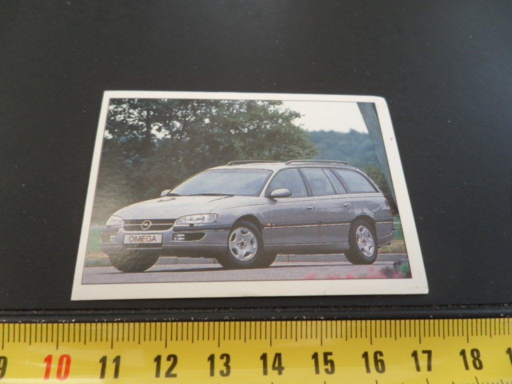 sticker panini super auto #71 opel omega, Ophalen of Verzenden, Zo goed als nieuw