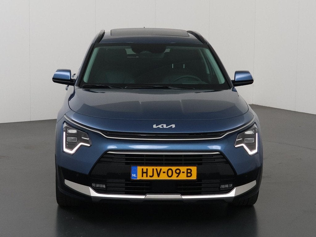 Kia Niro 1.6 GDi Hybrid ExecutiveLine | Panoramadak | Harman, Auto's, Kia, 1374 kg, 137 pk, Gebruikt, Blauw