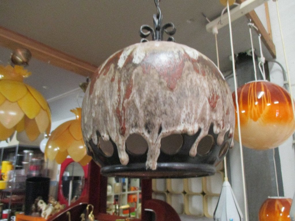 hanglamp keramiek fat lava 28 cm vintage design jaren 60 70, Gebruikt, Keramiek, ?, ?