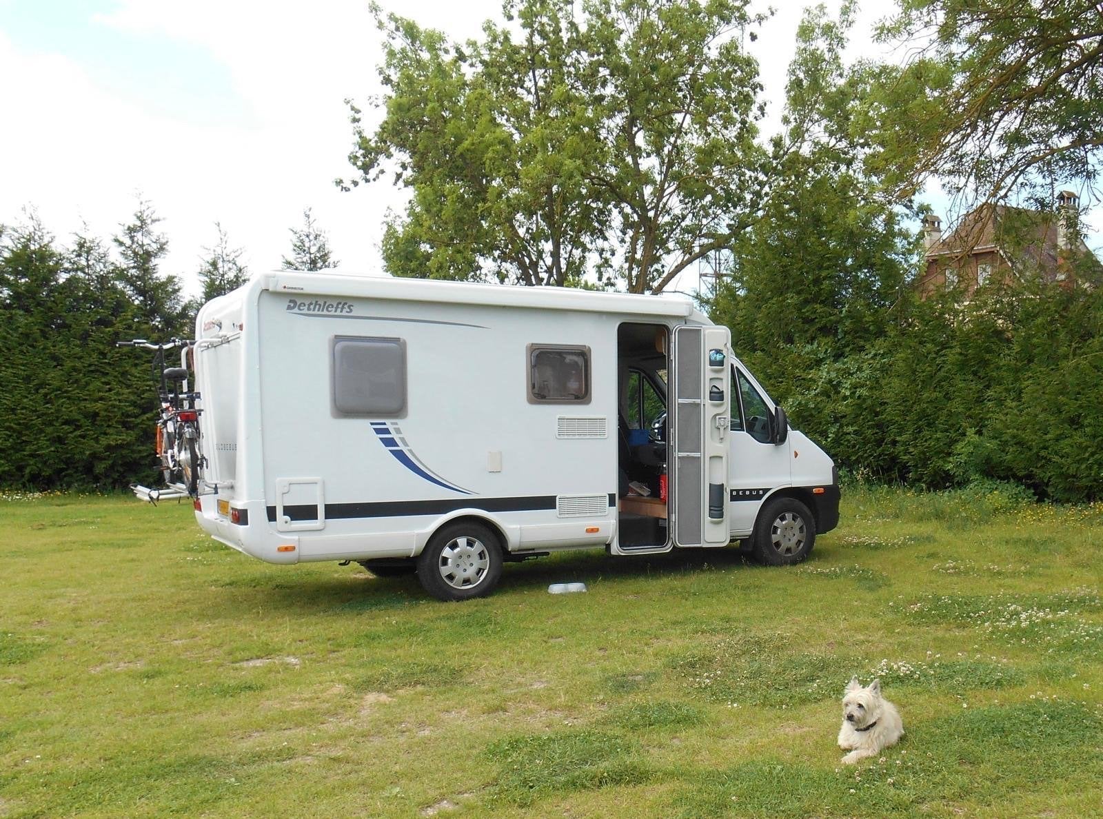 Dethleffs Globebus camper met fietsendrager, Fiat, Fietsendrager, 6 tot 7 meter, Tot en met 3