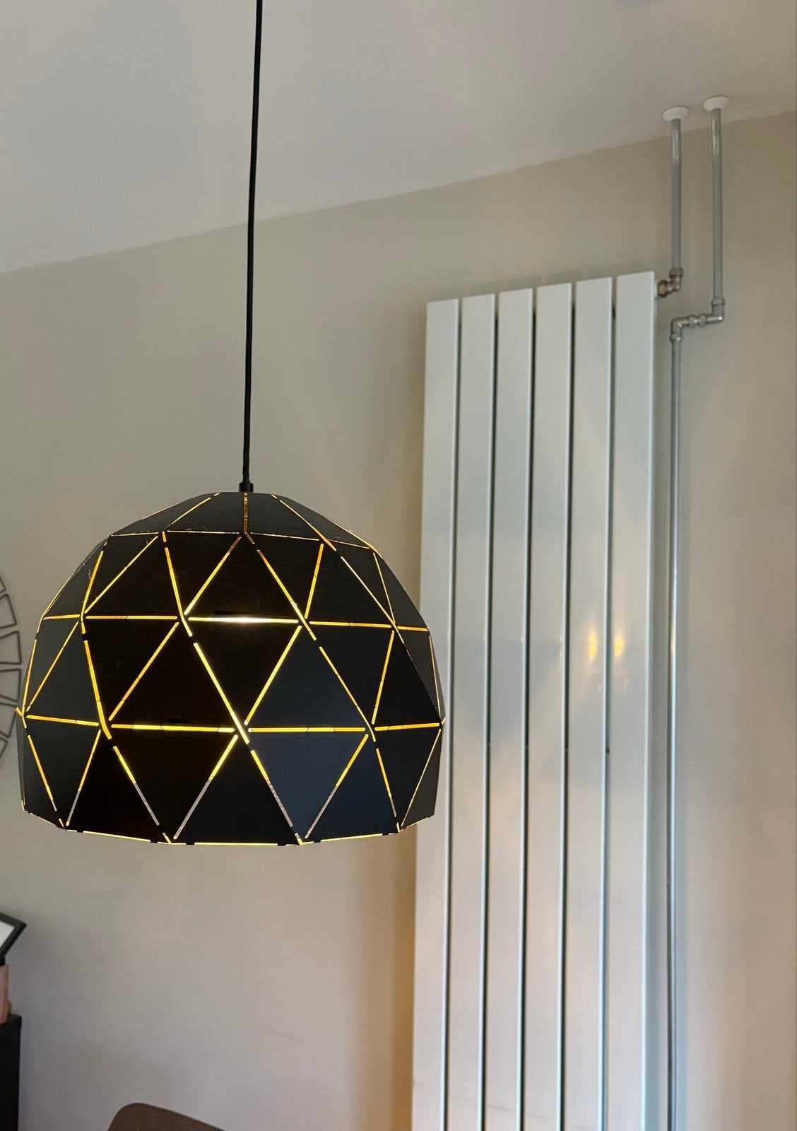 Hanglamp Niels Zwart Ø40 cm, Ophalen of Verzenden, Zo goed als nieuw, Metaal, E27 (groot)
