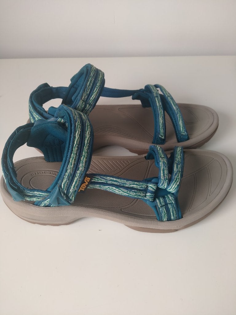 Groen/blauwe Teva (wandel)sandalen, maat 40/41, Kleding | Dames, Schoenen, Overige kleuren, Zo goed als nieuw, Teva, Sandalen of Muiltjes