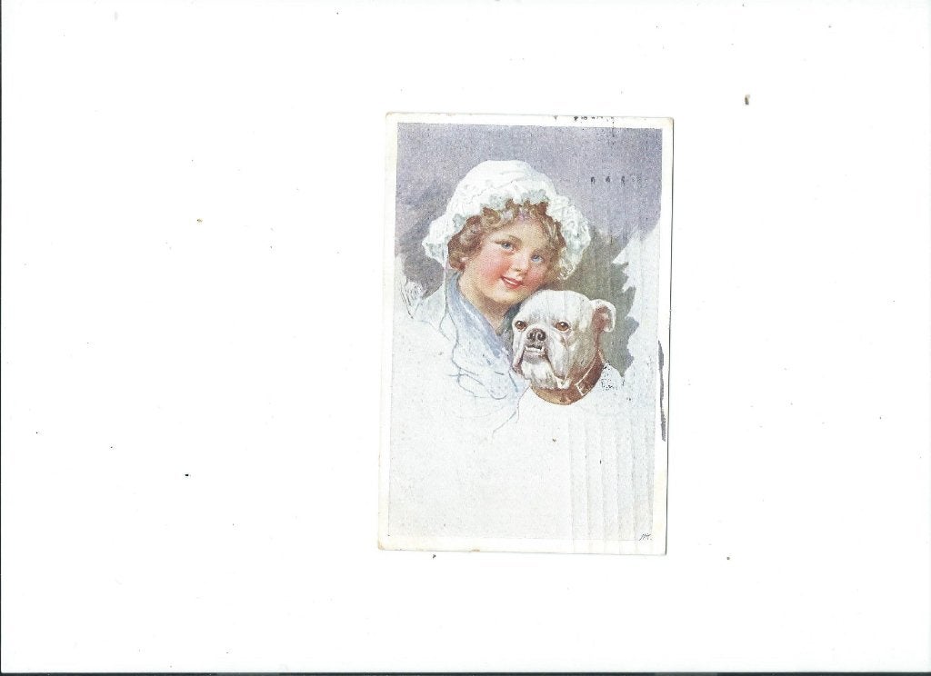 Feiertag Meisje met Hond, Ophalen of Verzenden, Voor 1920, Gelopen, Zuid-Holland