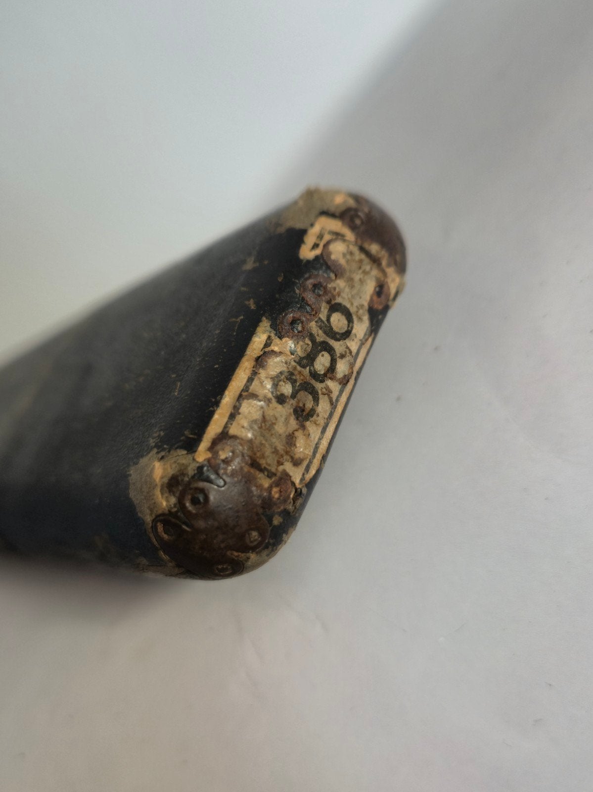 Antieke A.W. Faber rekenliniaal met leren etui, Ophalen of Verzenden
