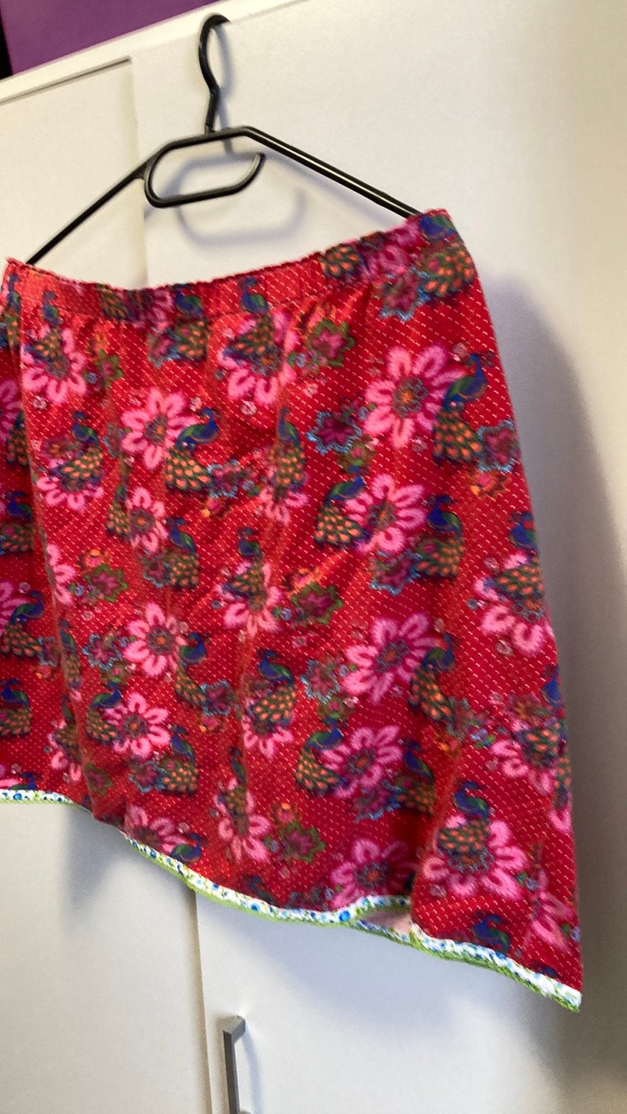 Katoen - Mooie pauwen rok - L, Kleding | Dames, Maat 42/44 (L), Ophalen of Verzenden, Zo goed als nieuw, Knielengte