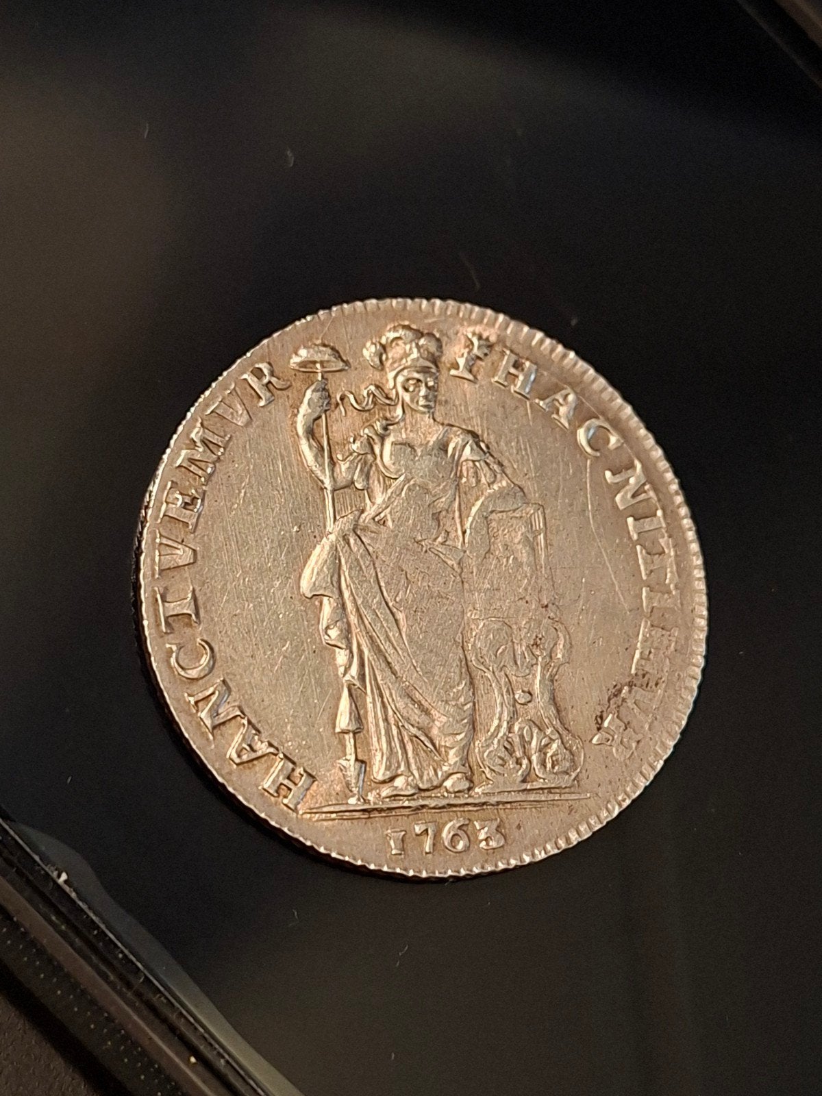 1 Gulden Gelderland 1763 Magnifiek Zilveren Munt, Ophalen of Verzenden, Vóór koninkrijk, 1 gulden
