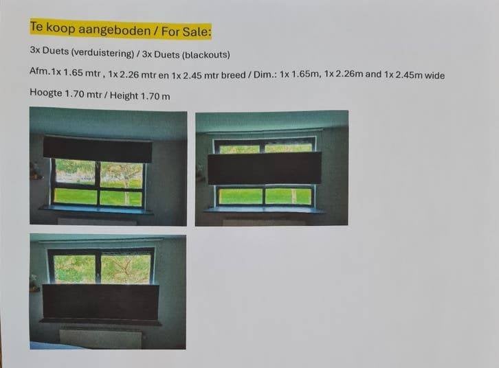 3x plissé gordijn, Huis en Inrichting, Ophalen, Overige merken, Zo goed als nieuw, Kunststof