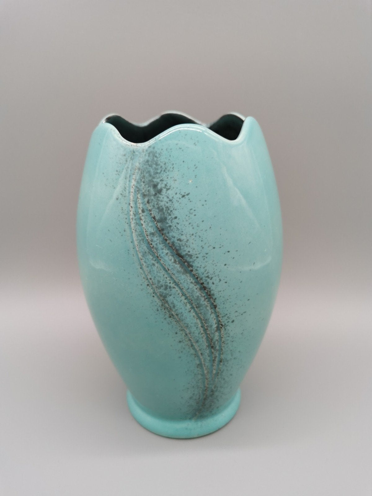 Velsen Mosa of Sphinx ? Keramiek vaas turquoise blauw, Verzenden, Blauw