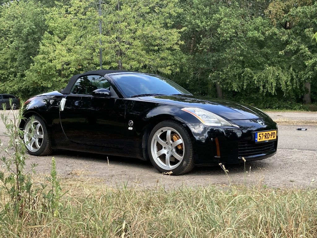 Nissan 350Z 3.5 V6 Roadster 2005 Zwart, Auto's, 350Z, Dealer onderhouden, Achterwielaandrijving, 1610 kg