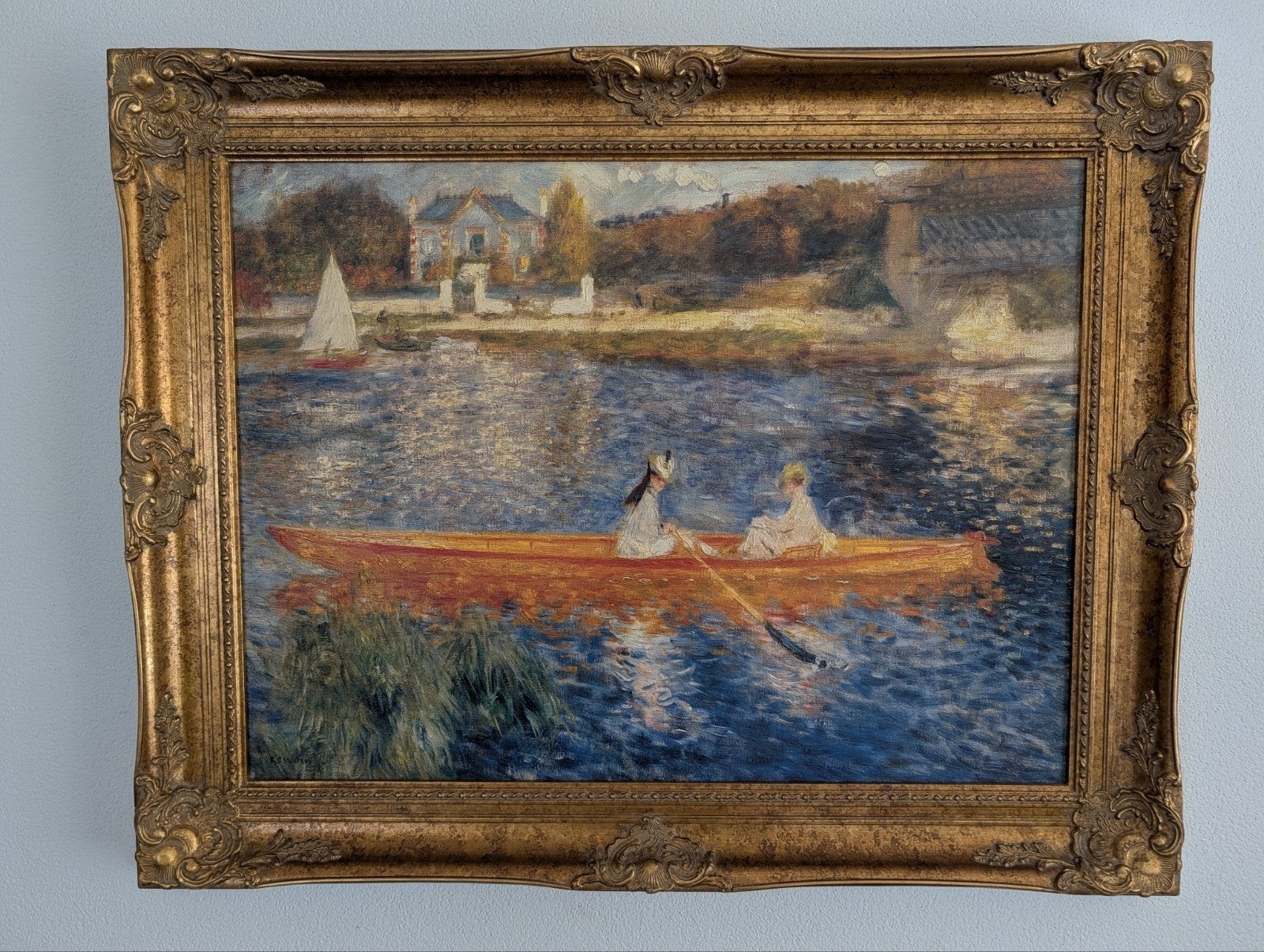 Renoir schilderij reproductie Brushstrokes, Ophalen, Doek, Impressionistisch, Handgeschilderd