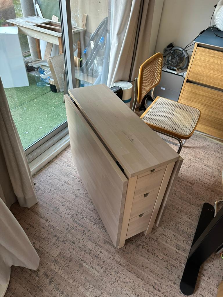 IKEA NORDEN Klaptafel Berken - Compact en Praktisch, Ophalen, Gebruikt, 100 tot 150 cm, 50 tot 100 cm