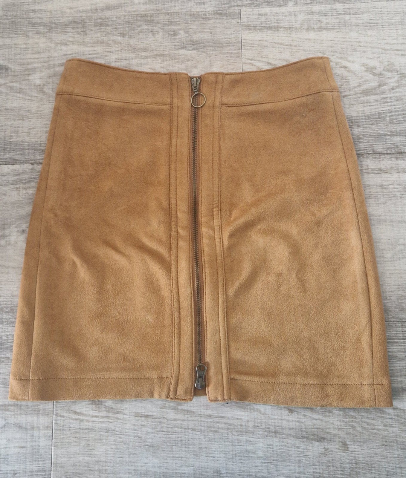 Esmara suède look rok met rits - Maat 34 (XS), Kleding | Dames, Bruin, Nieuw, Maat 34 (XS) of kleiner, Boven de knie