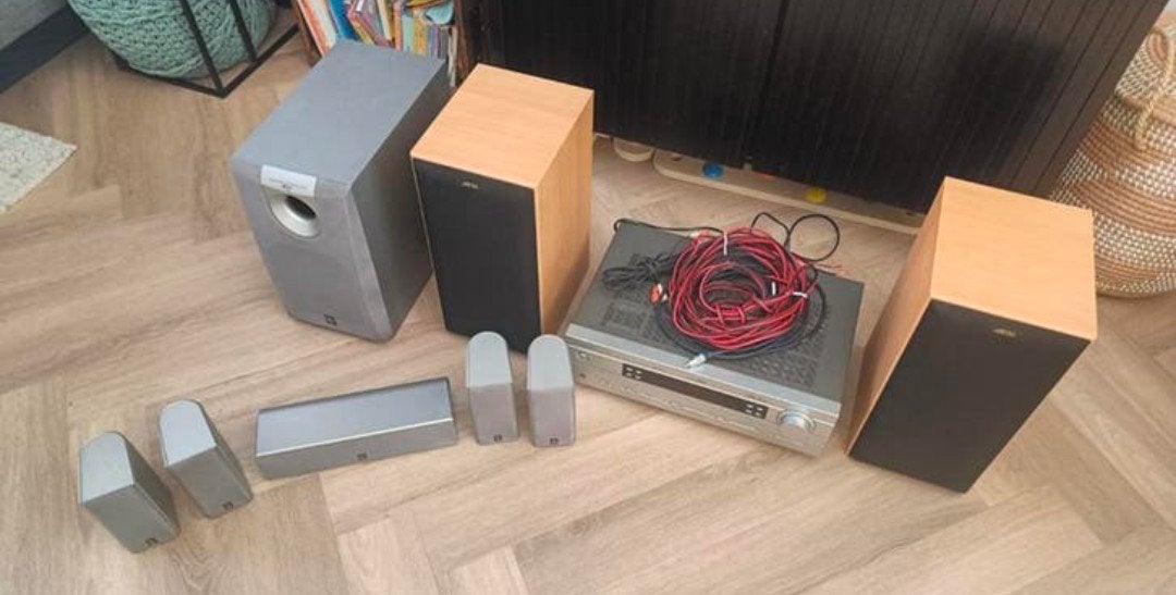 Yamaha 5.1 en 2.1 stereo set met Jamo speakers, Audio, Tv en Foto, Gebruikt, 5.1-systeem, Overige spelers, Ophalen
