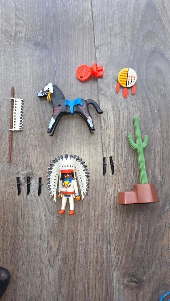 Playmobil indianen 3876 3872 3877 4504 speren, Ophalen of Verzenden, Gebruikt