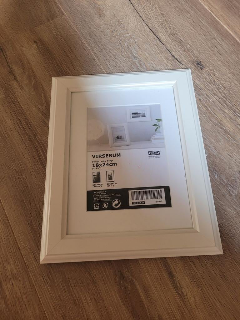 IKEA VIRSERUM fotolijst 18x24 cm wit, Ophalen, Minder dan 50 cm, Nieuw, Minder dan 50 cm