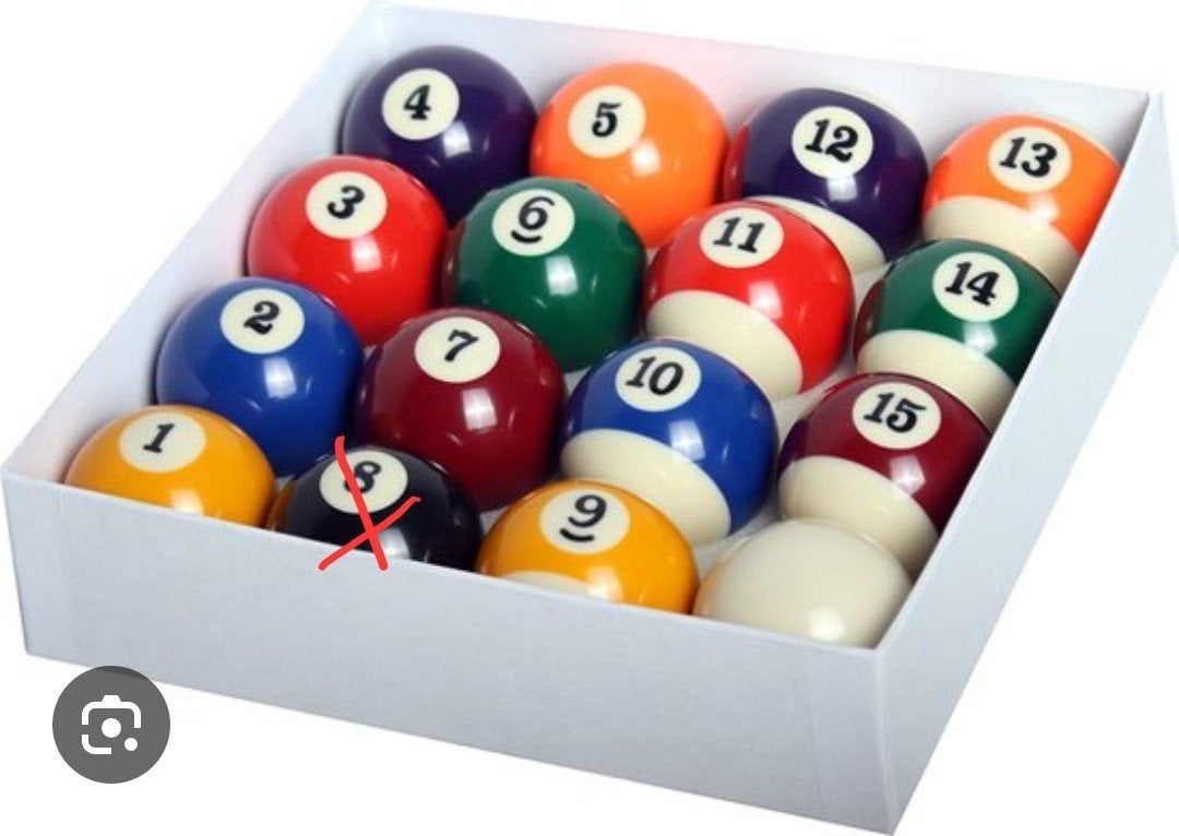 Pool Biljartballen mist bal 8, Ophalen of Verzenden, Keu of Ballen