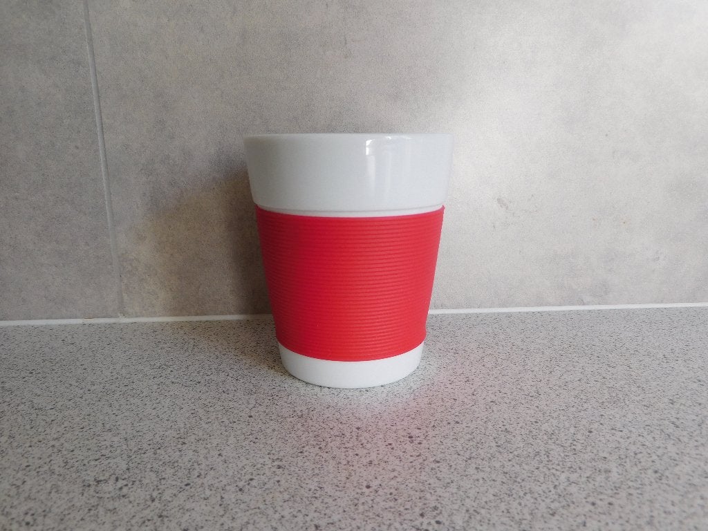 Mok 10x9 cm. Rood Canteen Bodum, Overige merken, Ophalen of Verzenden, Zo goed als nieuw, Overige stijlen