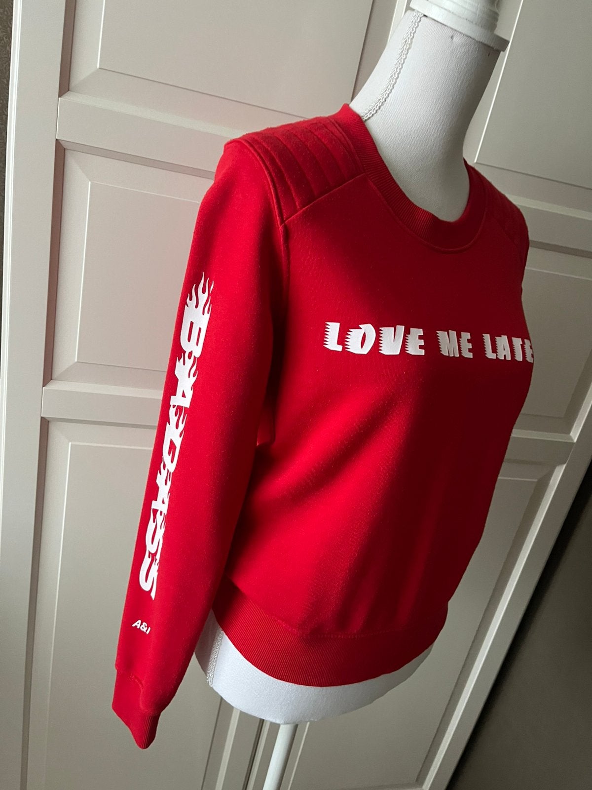 Leuke rode sweater Sweat shirt trui Amy & Ivy maat XS, Ophalen of Verzenden, Zo goed als nieuw