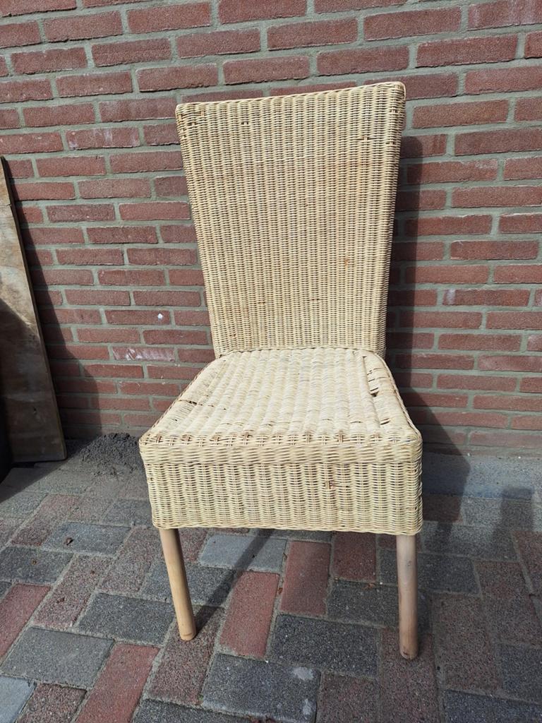 Mooie rieten stoel, Gebruikt, Overige kleuren, Ophalen of Verzenden, Eén