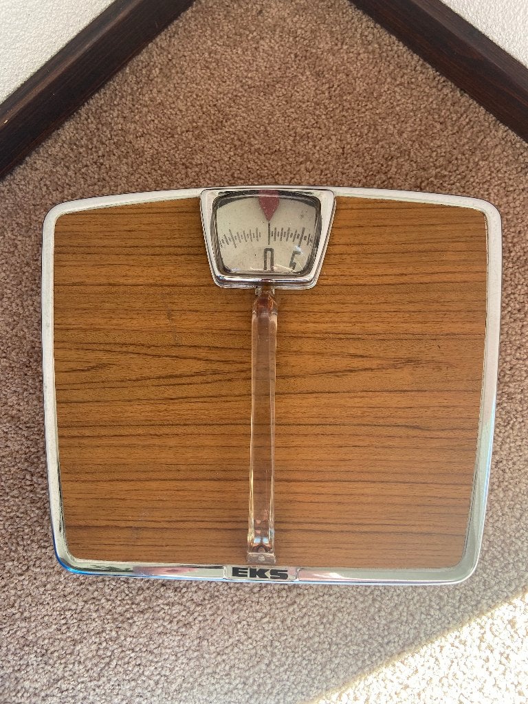 Vintage retro EKS personen weegschaal, Verzamelen, Ophalen of Verzenden, Huis en Inrichting