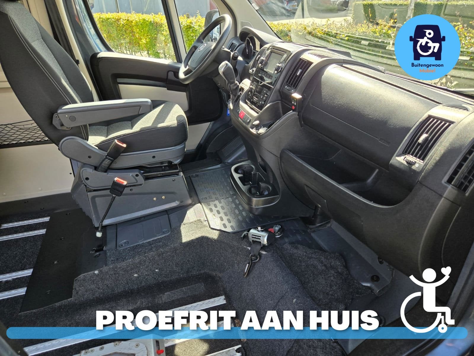 Fiat Ducato 2.3 L2H2 | Rolstoelbus | Airco | Automaat | Meer, Auto's, Stof, Gebruikt, Zwart, Electronic Stability Program (ESP)