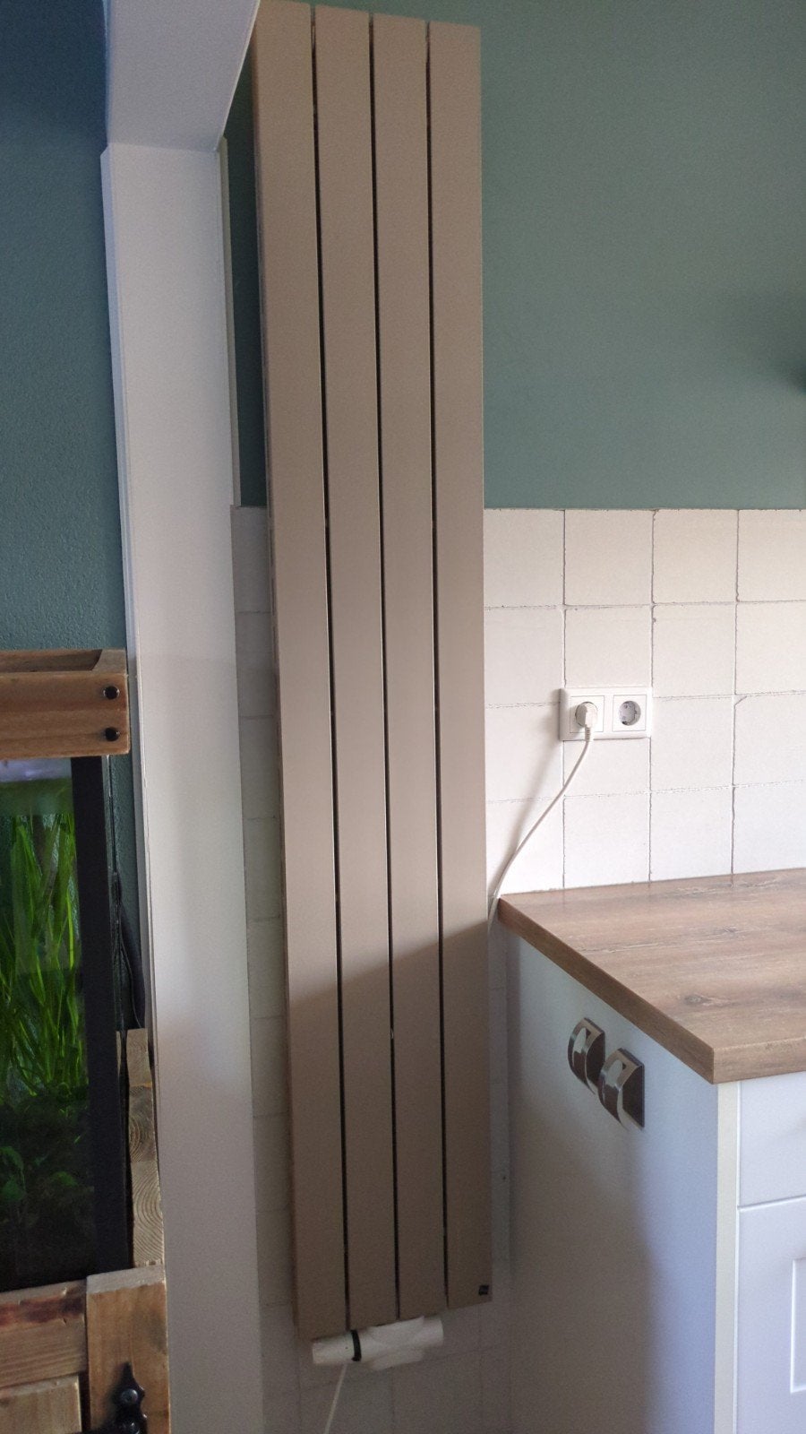 Designradiator Plieger dubbel 1800x298 mm 817 W zandsteen, Ophalen, Gebruikt, Radiator, Minder dan 60 cm
