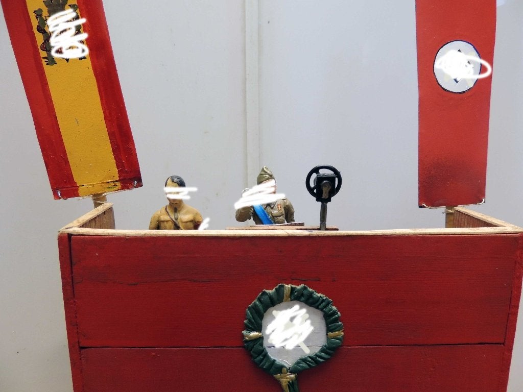 diorama WO2 Elastolin Franco Hitler, Ophalen of Verzenden, 1:35 tot 1:50