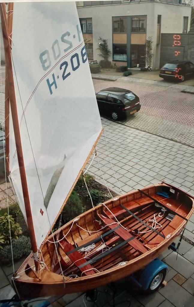 Unieke 12-voets Jol (1922) Abeking & Rasmussen  – Compleet, Watersport en Boten, Open zeilboten, Jol, Ophalen of Verzenden, Hout