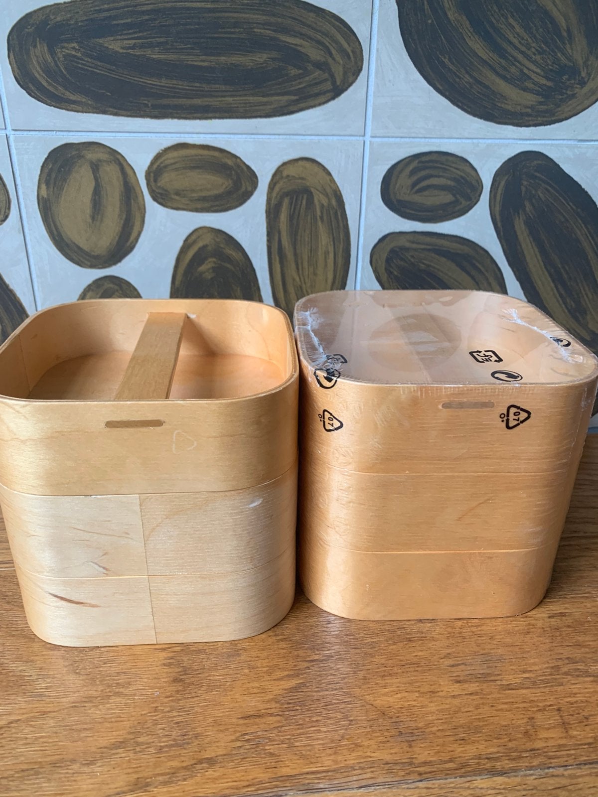 2 x new IKEA Mien 18700 Wooden Square Storage Box, Ophalen of Verzenden, Zo goed als nieuw, Minder dan 5 flessen