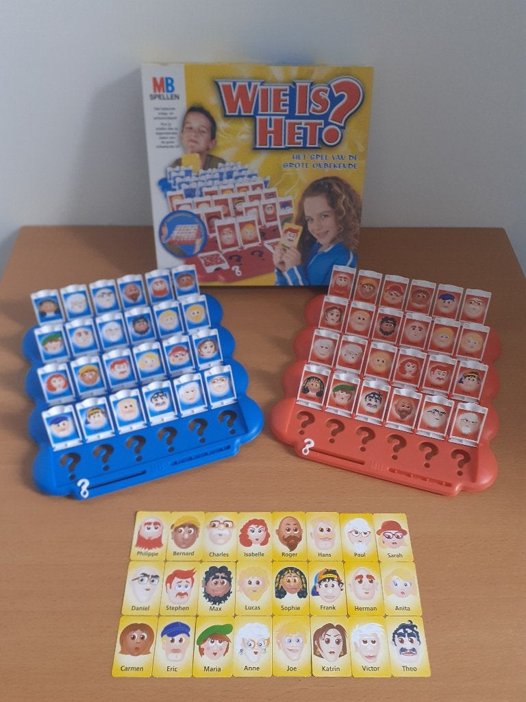 Wie is het ? (ALS NIEUW !!) klassieke editie (MB), Een of twee spelers, Ophalen of Verzenden, Zo goed als nieuw, MB Spellen