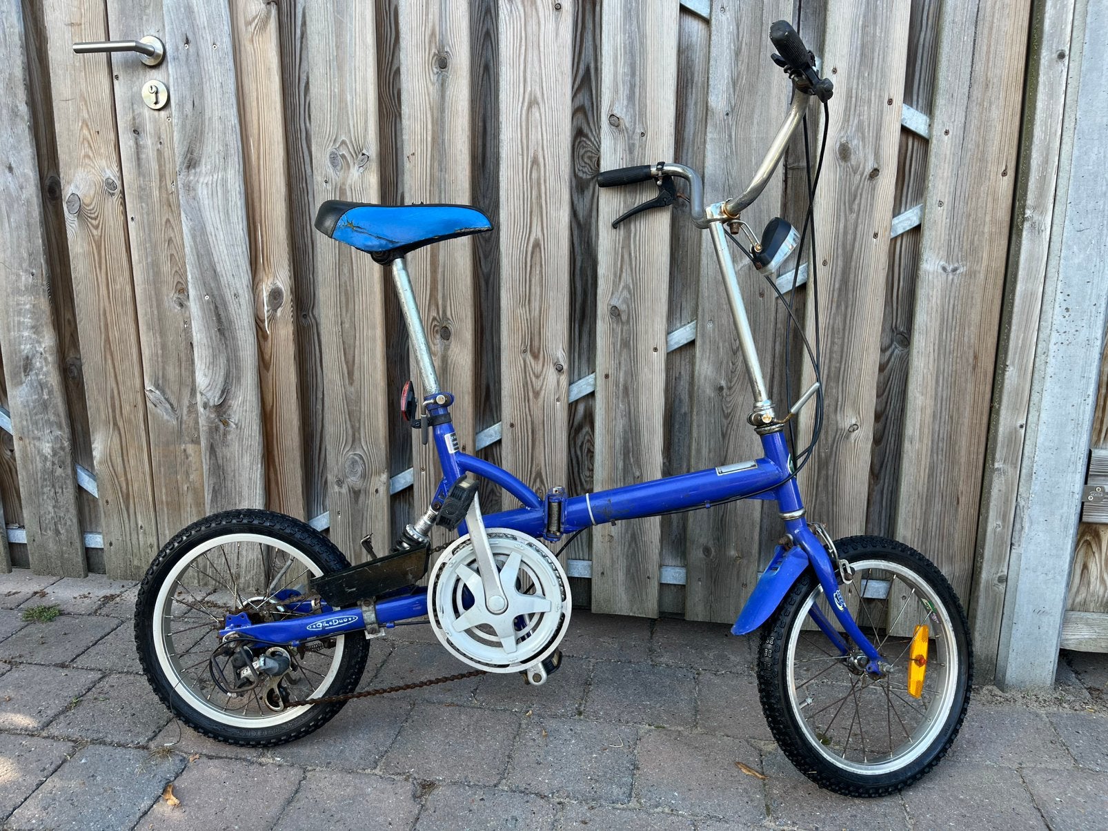 Vouwfiets met versnellingen en vering, Gebruikt, Velgrem, 14 tot 16 inch, Versnellingen