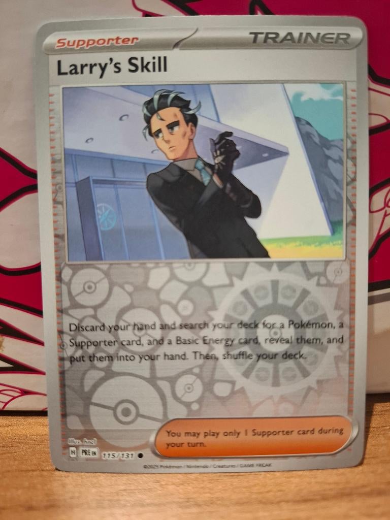 Pokemon Larry's Skill PRE 115/131 reverse holo, Ophalen of Verzenden, Nieuw, Losse kaart