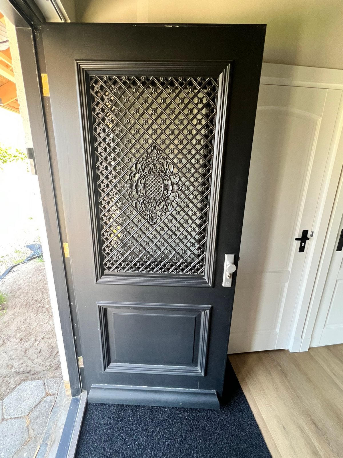 Voordeur hoog 211 cm, breed 92,5 cm, 200 tot 215 cm, Vouwdeur, Hout, Ophalen